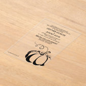 パンプキンスパイス結婚式招待状 アクリル招待状 (レイダウン)