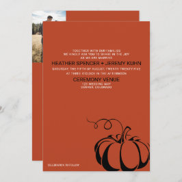 パンプキンスパイス結婚式招待状 招待状