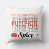 パンプキンスパイス繰り返し文字 – 秋デザイン クッション (裏面)