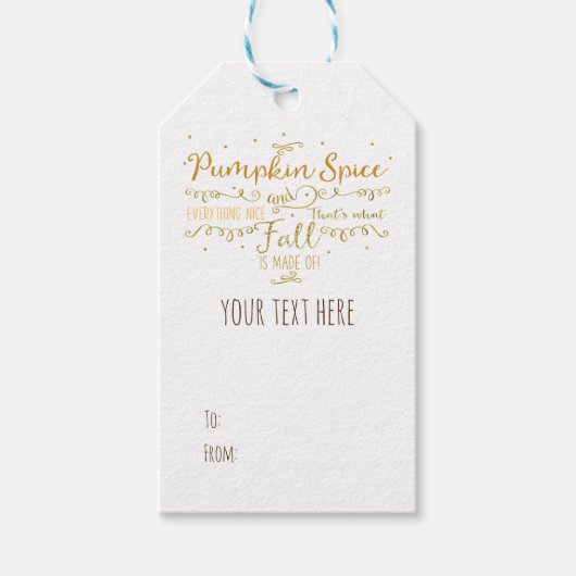 パンプキンスパイス＆エブリシングナイス オータム ギフトタグ (正面)