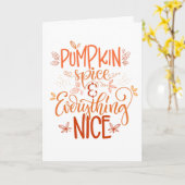 パンプキンスパイス＆エブリシングナイス カード (黄色い花)