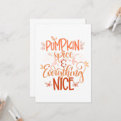 パンプキンスパイス＆エブリシングナイス カード (正面/裏面インサイチュ)