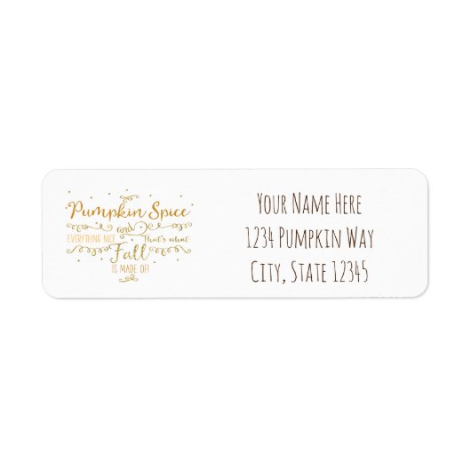パンプキンスパイス&オールデイズニース秋 ラベル (正面)