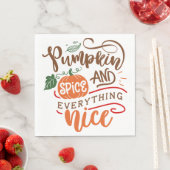 パンプキンスパイス&オールデイニース秋デザイン スタンダードランチョンナプキン (インサイチュ)