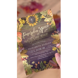 パンプキンスパイス&オールナイスオータムベビーシャワー 招待状