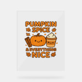パンプキンスパイス&オールナイスコージーオータム秋 アクリルサイン (正面)