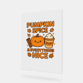 パンプキンスパイス&オールナイスコージーオータム秋 アクリルサイン (傾斜)