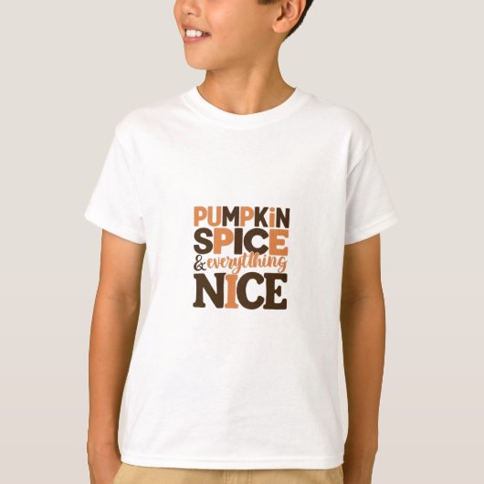 パンプキンスパイス&オールナイスザグッド秋デシ Tシャツ (正面)
