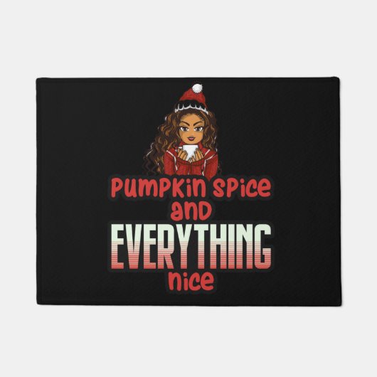 パンプキンスパイス&オールナイスブラックガール魔法S ドアマット (正面)