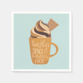 パンプキンスパイス&オールナイスラテナプキン スタンダードカクテルナプキン (正面)