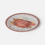 パンプキンスパイス&オールナイス感謝祭グレー ペーパープレート (アングル)