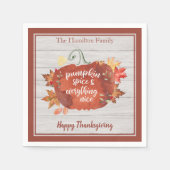 パンプキンスパイス&オールナイス感謝祭 スタンダードカクテルナプキン (正面)