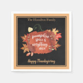 パンプキンスパイス&オールナイス感謝祭 スタンダードカクテルナプキン (正面)