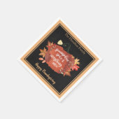 パンプキンスパイス&オールナイス感謝祭 スタンダードカクテルナプキン (角)