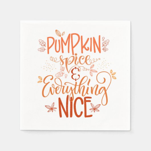パンプキンスパイス&オールナイス スタンダードカクテルナプキン (正面)