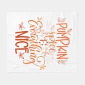 パンプキンスパイス&オールナイス フリースブランケット (正面(横))