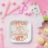 パンプキンスパイス&オールナイス ペーパープレート (パーティー)