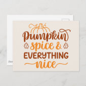 パンプキンスパイス&オールナイス ポストカード (正面/裏面)