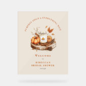 パンプキンスパイス&オールナイス – 秋フォームボード アクリルサイン (正面)