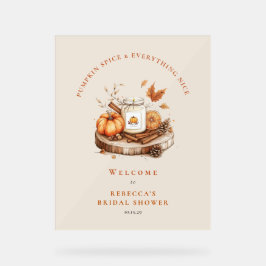 パンプキンスパイス&オールナイス – 秋フォームボード アクリルサイン