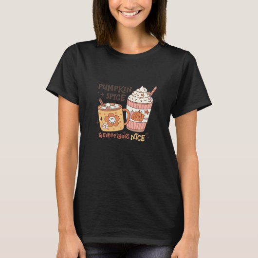パンプキンスパイス&オールナイス Tシャツ (正面)
