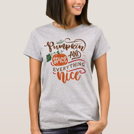 パンプキンスパイス&オールニース秋秋 Tシャツ (正面)