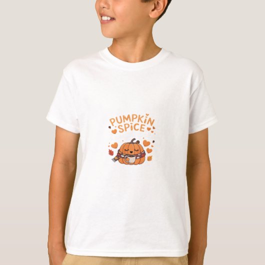 パンプキンスパイス&オールニース – 秋ビーブスアート Tシャツ (正面)
