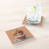 パンプキンスパイス ガラスコースター (アングル)