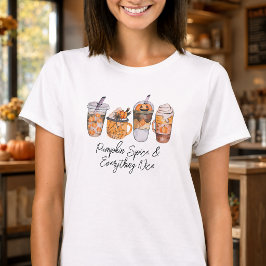パンプキンスパイス&ナイスなすべて 秋のコーヒーラバー Tシャツ