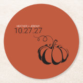 パンプキンスパイス ラウンドペーパーコースター (正面)