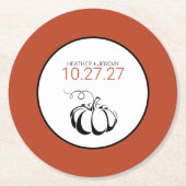 パンプキンスパイス ラウンドペーパーコースター (正面)