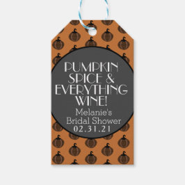 パンプキンスパイス&ワインブライダルシャワー ギフトタグ