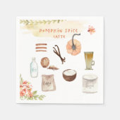 パンプキンスパイス |感謝祭の友達ナプキン スタンダードカクテルナプキン (正面)