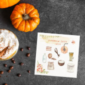 パンプキンスパイス |感謝祭の友達ナプキン スタンダードカクテルナプキン