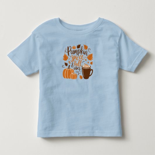 パンプキンスパイス&秋ビベス トドラーTシャツ (正面)