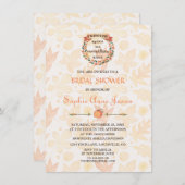 パンプキンスパイス 秋 感謝祭 ブライダルシャワー 招待状 (正面/裏面)