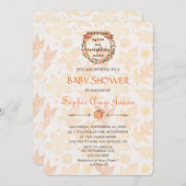 パンプキンスパイス 秋 感謝祭 ベビーシャワー 招待状 (正面/裏面)