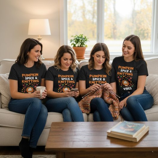 パンプキンスパイス&編み物ビベス秋秋 Tシャツ