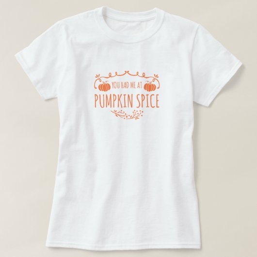 パンプキンスパイスTシャツ Tシャツ (デザイン正面)