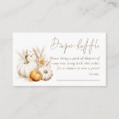 パンプキンスパンパスオムツラッフルベビーシャワー エンクロージャーカード (正面)