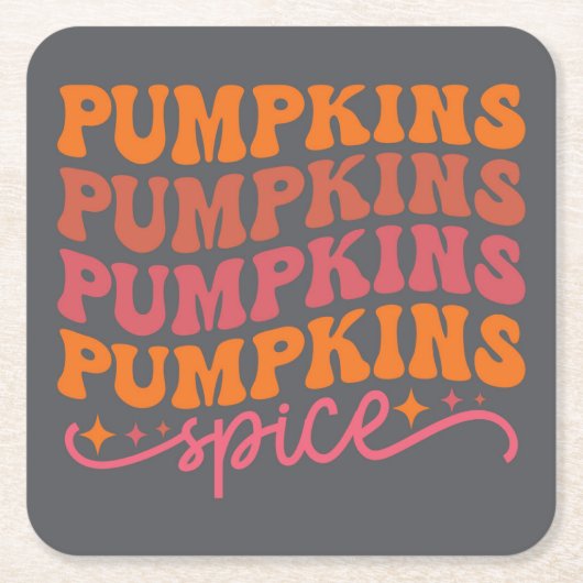 パンプキンスパンプキンズパンプキンススパイス スクエアペーパーコースター (正面)