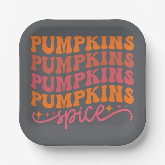 パンプキンスパンプキンズパンプキンススパイス ペーパープレート (正面)