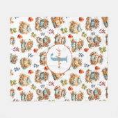 パンプキンスパーソナライズされたカントリーシックフリースブランケット フリースブランケット (正面(横))