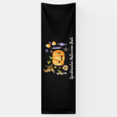 パンプキンスプクトカキュラハロウィーンバッシュパーティーブラックバ 横断幕 (縦)