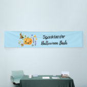 パンプキンスプークタキュラハロウィンバッシュパーティーブルー 横断幕 (トレードショー)