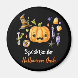 パンプキンスプークタキュラハロウィーンバッシュパーティーブラック マグネット