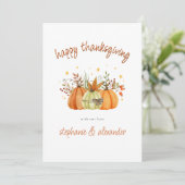 パンプキンスモダンテラコッタハッピー感謝祭 シーズンカード (スタンド正面)