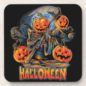 パンプキンスラッシャー |ハロウィンコルクドリンクコースター コースター (正面)