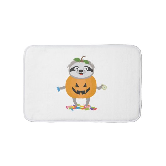 パンプキンスロスハロウィーンの衣装ギフト バスマット (正面)