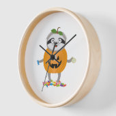 パンプキンスロスハロウィーンの衣装ギフト 壁時計 (傾斜)